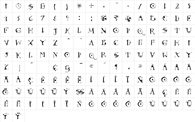 AINeptunsSerif Regular Character Map