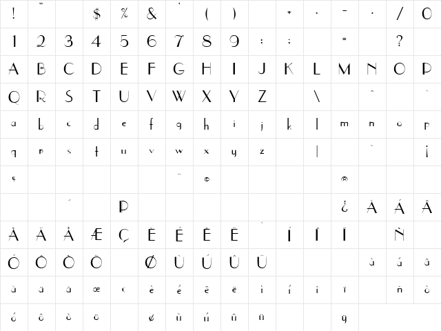 Coke 4 Regular Character Map