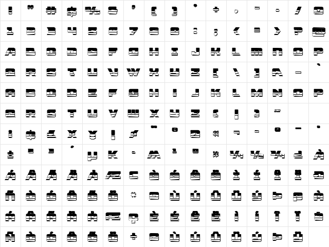 Aircruiser Chrome Regular Character Map