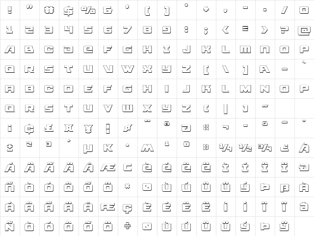Aircruiser Outline Outline Character Map