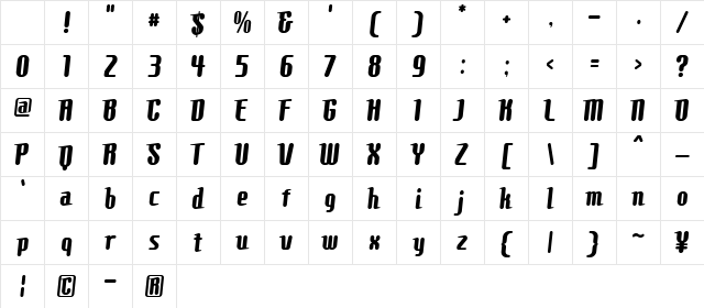 Comons Bold Character Map Comons Bold Character Map