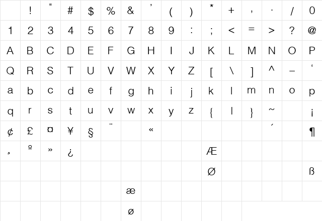 Context Light SSi Normal Character Map Context Light SSi Normal Character Map