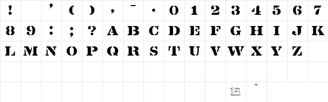 Lintsec Normal Character Map