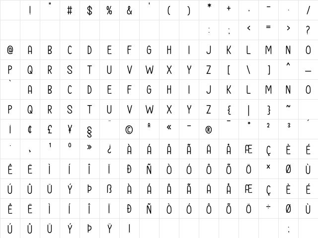 Cool Mind Regular Character Map Cool Mind Regular Character Map
