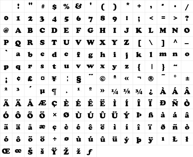 Cooper SSi Black Character Map