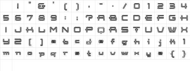 Cootnew Stripe Character Map Cootnew Stripe Character Map