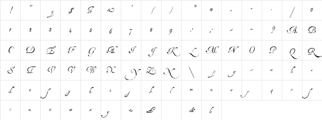 Copperplate 1672 WF Regular Character Map Copperplate 1672 WF Regular Character Map