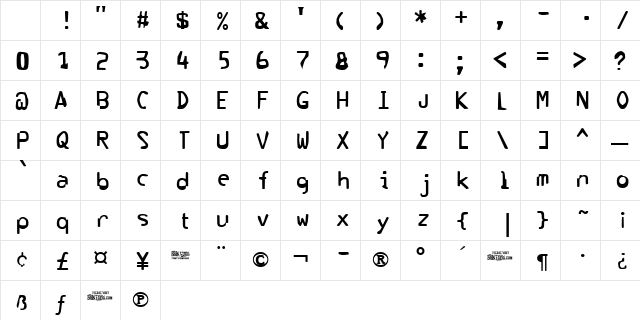 Corrupter Regular Character Map Corrupter Regular Character Map