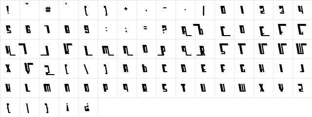 Cosmic Age Bold Italic Character Map
