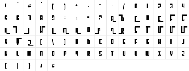 Cosmic Age Bold Character Map