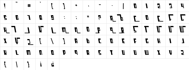 Cosmic Age Italic Character Map