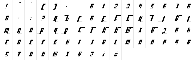 Cosmic Age BoldItalic Character Map