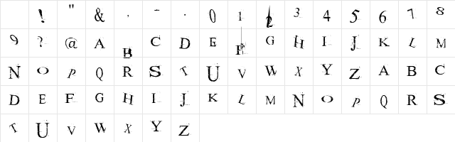akoom Regular Character Map
