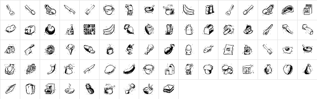 Counterscraps Regular Character Map