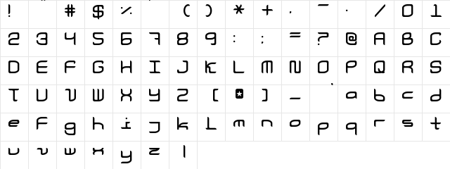Courier Now Regular Character Map