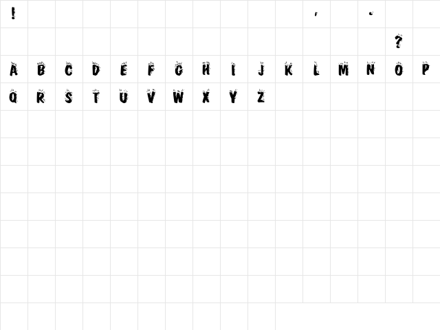 CracklingFire Regular Character Map