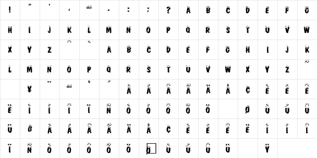 CracklingFire Regular Character Map