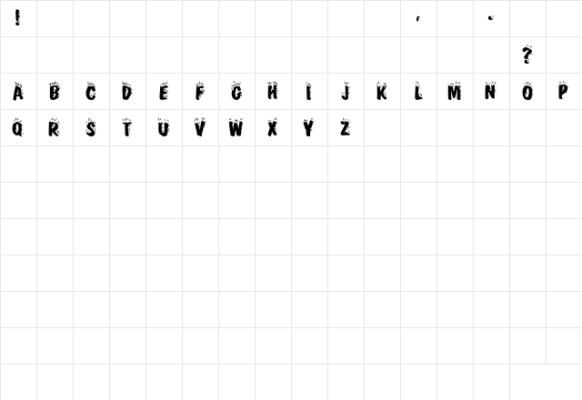 CracklingFire Regular Character Map
