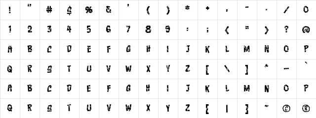 Crashcourse BB Regular Character Map