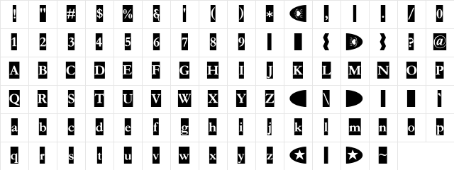 Crayomonde Regular Character Map