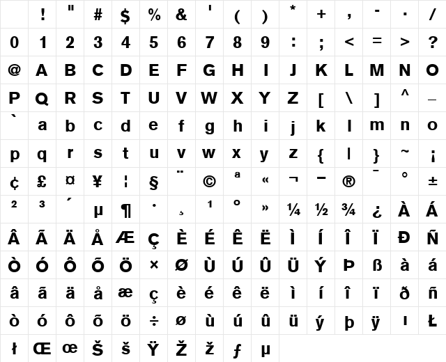 Akzidenz Gr Bold Character Map Akzidenz Gr Bold Character Map