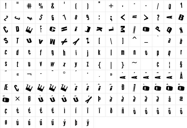 cRAZY sTYLE Regular Character Map