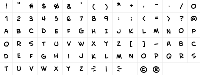 CreativeBlock BB Regular Character Map
