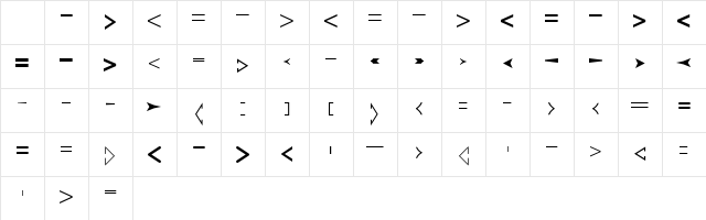 CreativeArrows LT Three Regular Character Map CreativeArrows LT Three Regular Character Map