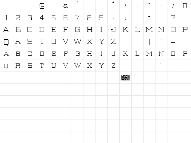 Creenay Regular Character Map Creenay Regular Character Map
