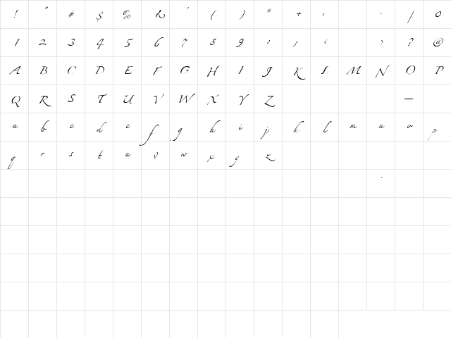 AL Afternoon Delight Regular Character Map