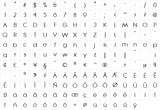 Litera-Serial Regular Character Map Litera-Serial Regular Character Map