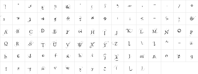 AL Fantasy Type Regular Character Map AL Fantasy Type Regular Character Map
