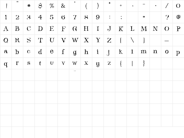 AL Handcrafted Regular Character Map