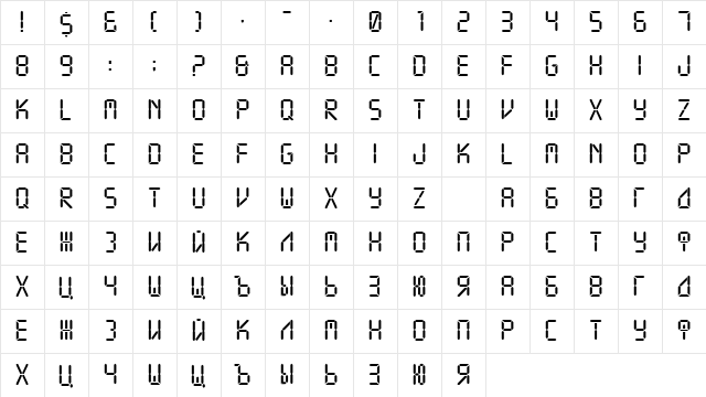 Crystal Normal Character Map