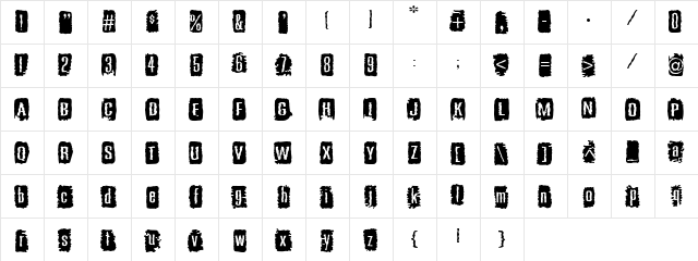AL Outloud Regular Character Map