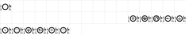 AL Place Settings Dings Regular Character Map AL Place Settings Dings Regular Character Map