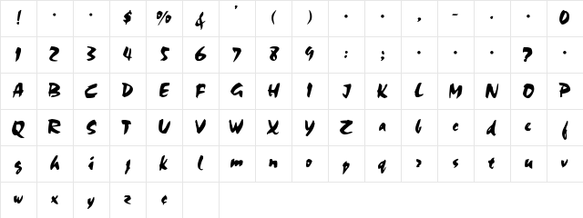 CSD-Chalk-Normal Regular Character Map CSD-Chalk-Normal Regular Character Map