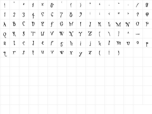 AL Regards Regular Character Map