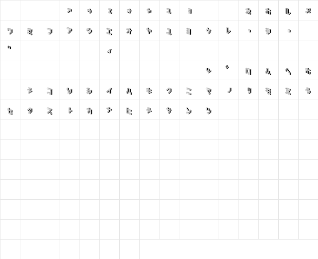 DemonCubicBlock NKP Shade Regular Character Map DemonCubicBlock NKP Shade Regular Character Map