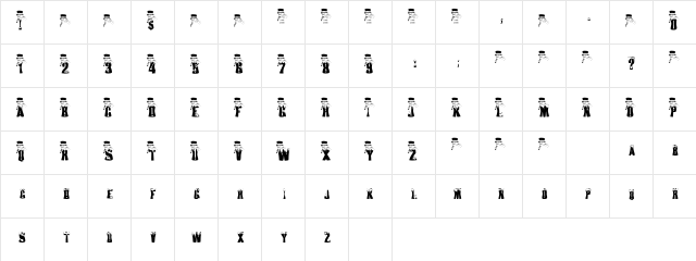 AL Snowmen Regular Character Map