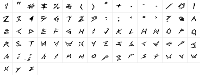 CuneiFont-Light HE Bold Bold Character Map