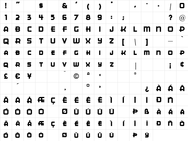 Cuppa Joe Itc Regular Character Map