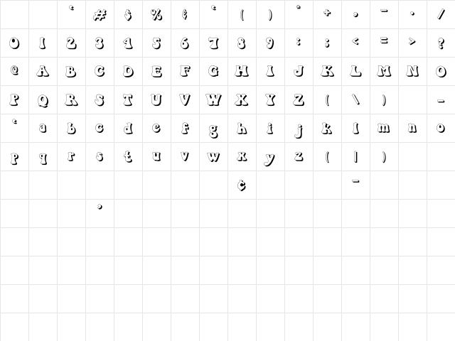 Cute Days Regular Character Map Cute Days Regular Character Map