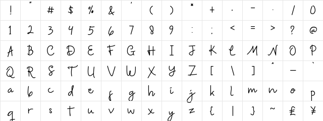 Cutie Cat Regular Character Map Cutie Cat Regular Character Map
