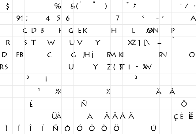 Lithograph Plain Character Map