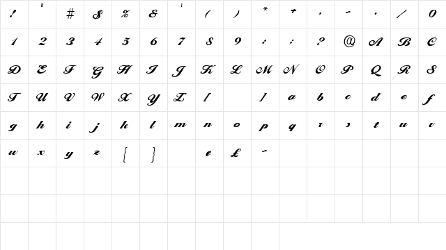 CypressSSK Regular Character Map