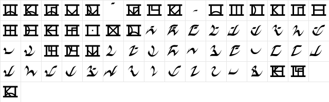Times New Roman Regular Character Map