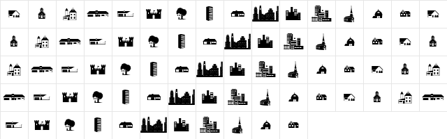 Little City 2000 Regular Character Map