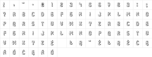 700 Fudge Regular Character Map