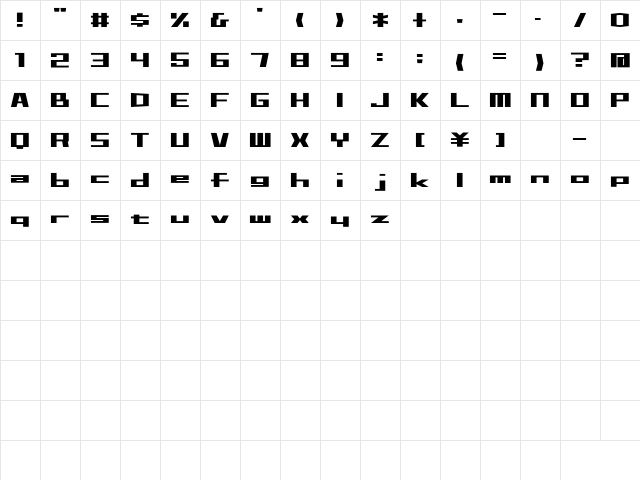 D3 Factorism Alphabet Regular Character Map